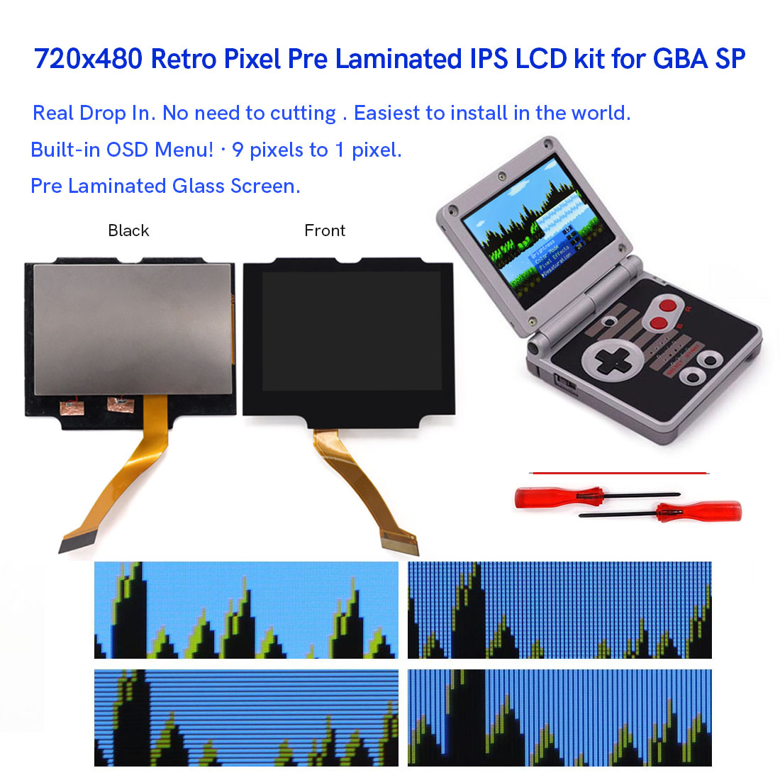 Lcd Screen Arcade - HD 3.0 inch For GBA SP
