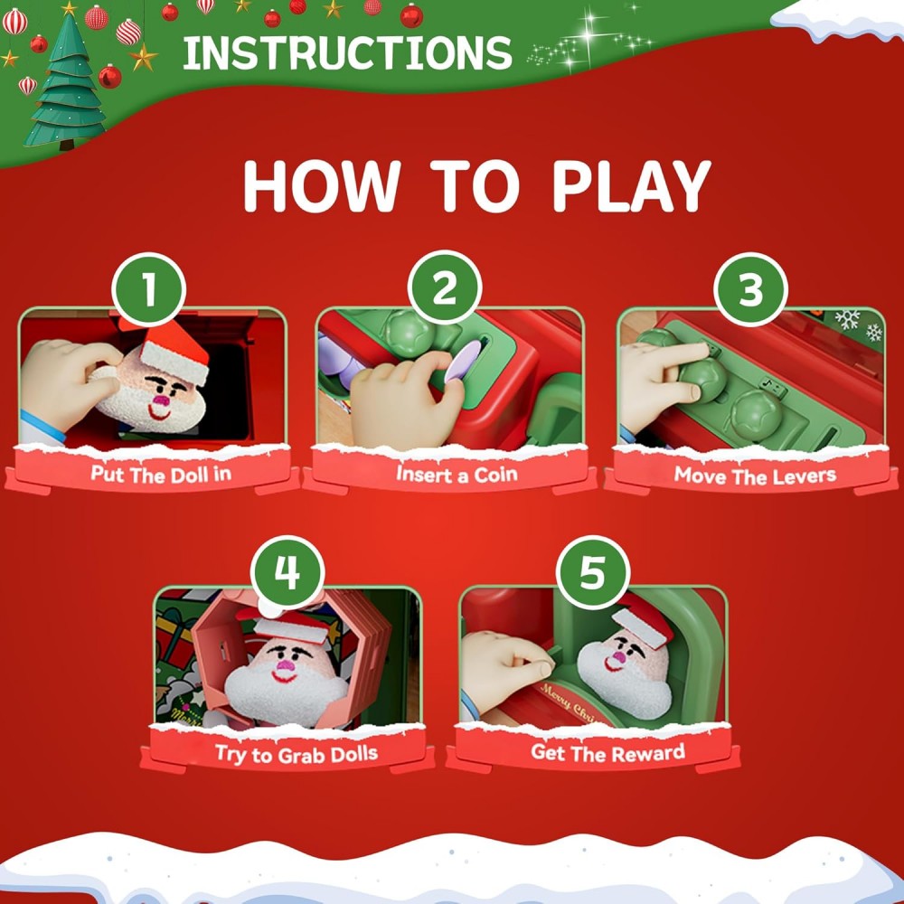 Christmas Claw Machine For Kid - đánh giá và giá Arcade Toy Claw Vending Machine