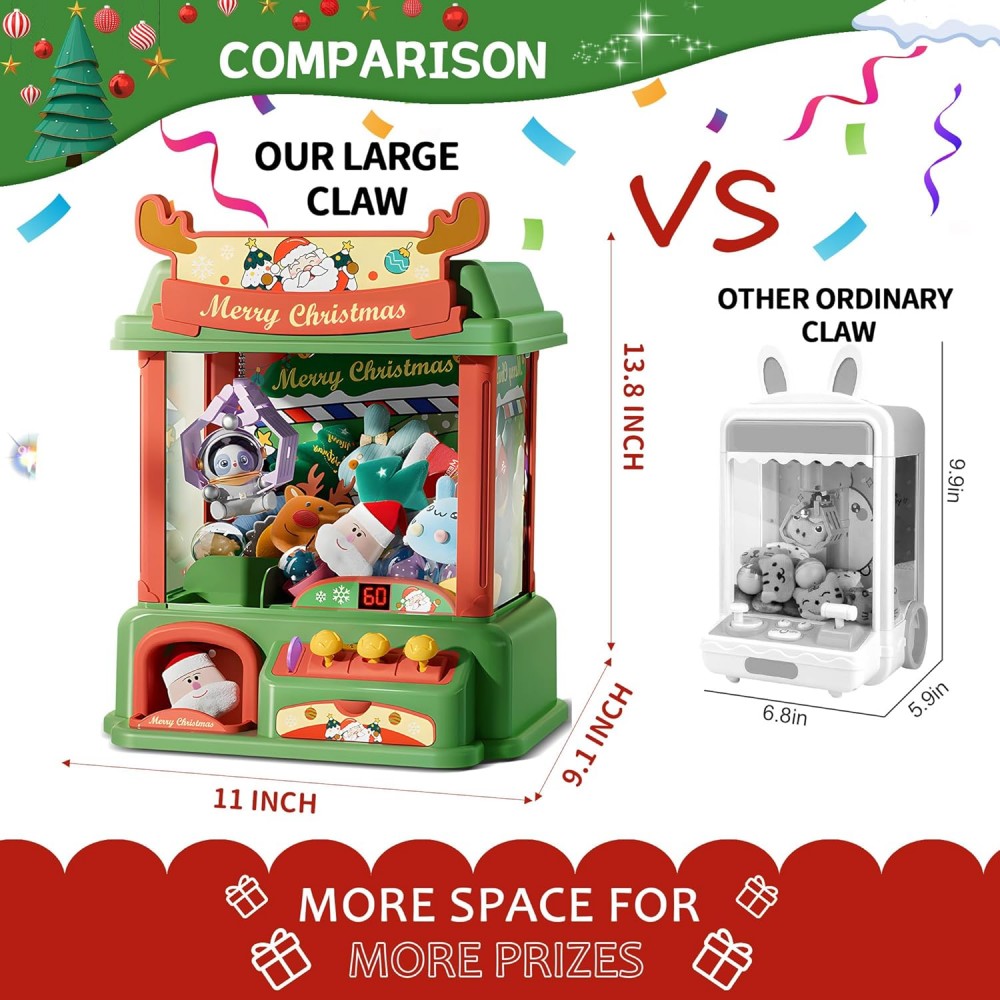 Christmas Claw Machine For Kid - đánh giá và giá Arcade Toy Claw Vending Machine