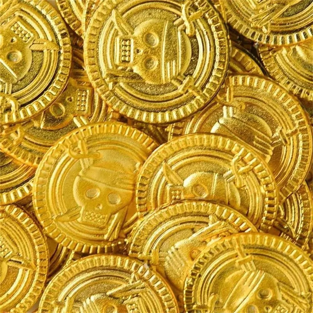 Plastic Pirate Gold Coins Gold - đánh giá và giá Arcade Game Coin