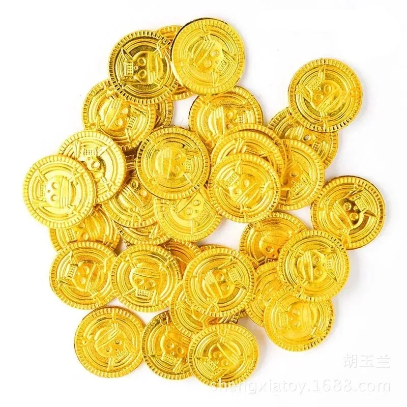 50Pcs Pirate Gold Coins Plasti - đánh giá và giá Arcade Game Coin