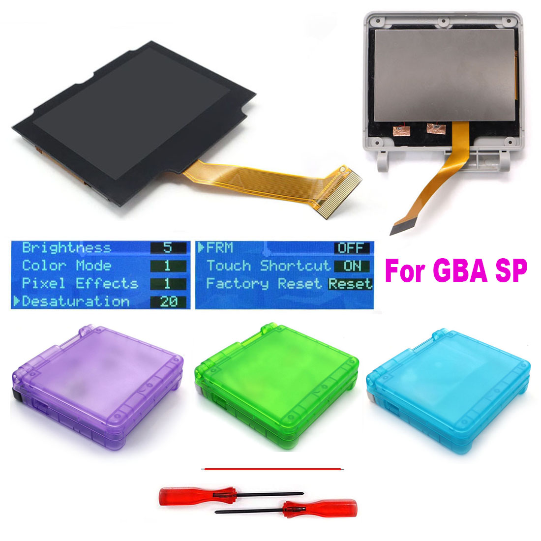 HISPEEDIDO For GBA SP IPS V5 S - đánh giá và giá Lcd Screen Arcade
